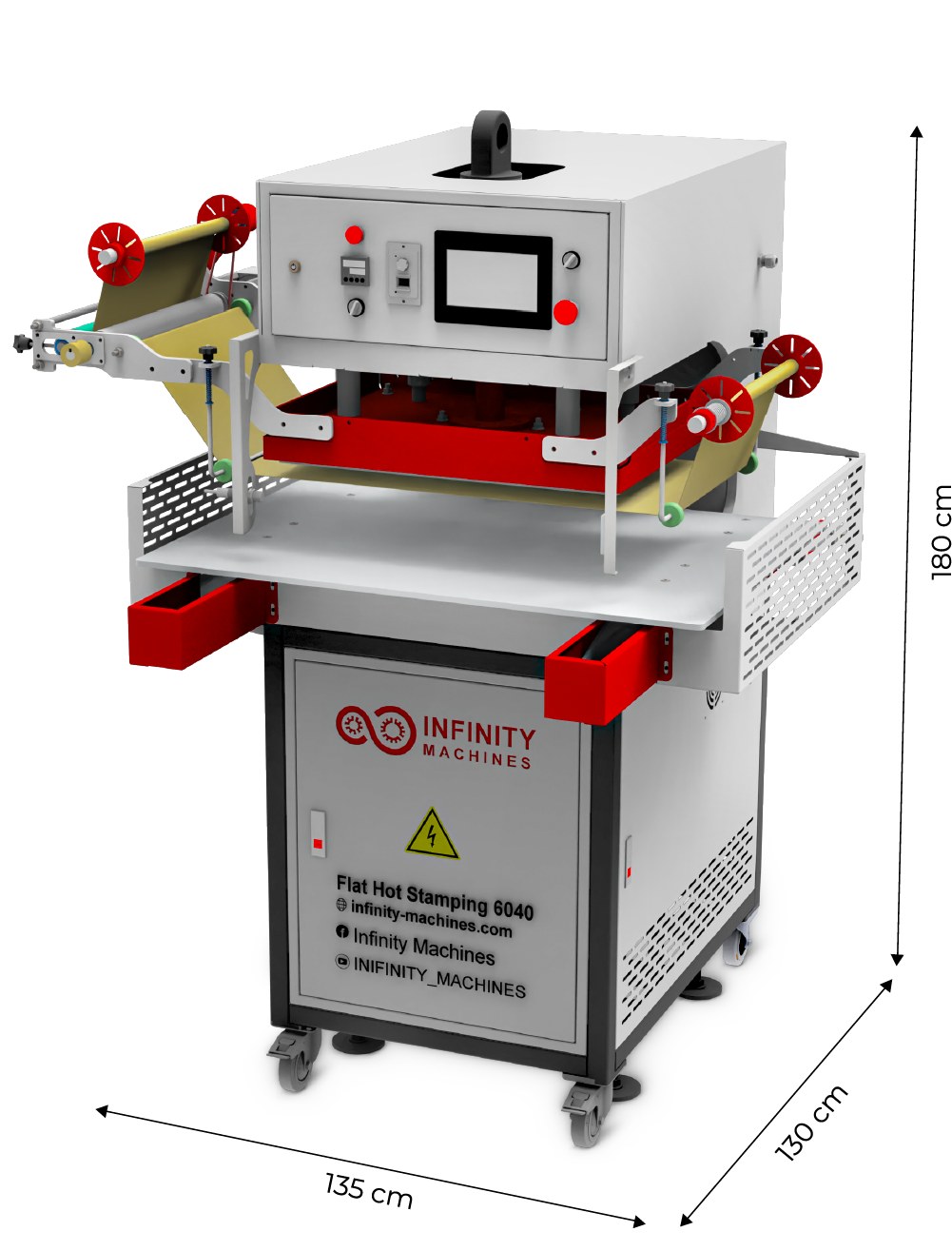 ماكينة النقل الحراري مسطح رأسي 50 X 70 سم بالمقاس